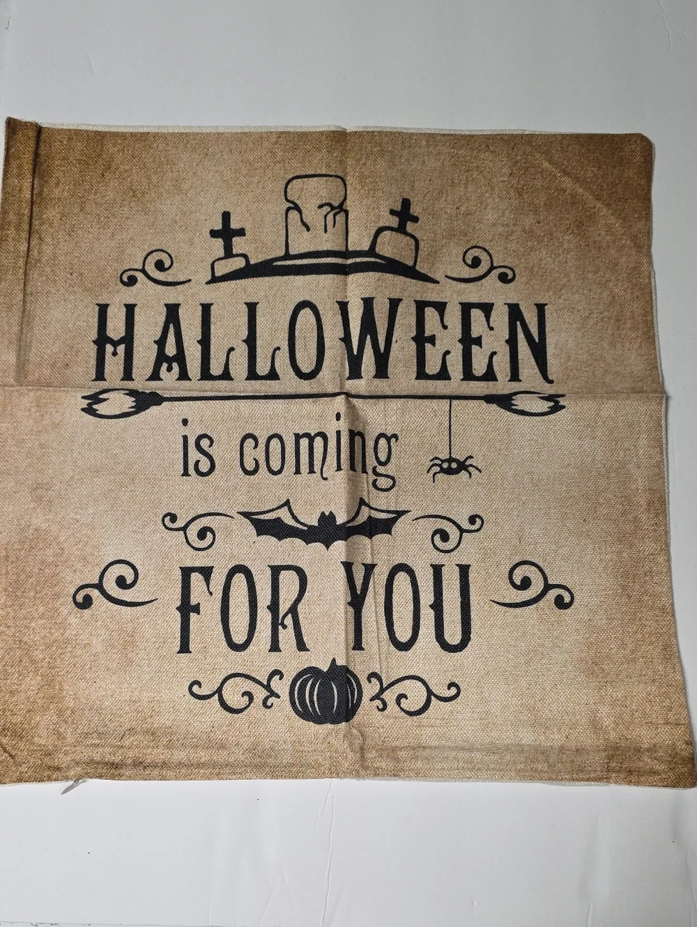 Set of 4 Halloween Pillow Covers (18x18 Inches)